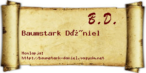 Baumstark Dániel névjegykártya